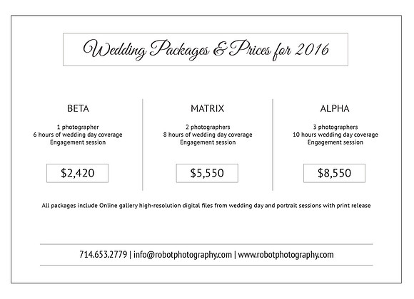 wedding price list 02